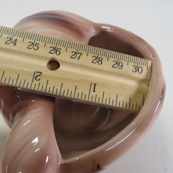 Ceramic Sea Shell Dish - Planter Brown Striped Conch Shell - Picture 9 of 12